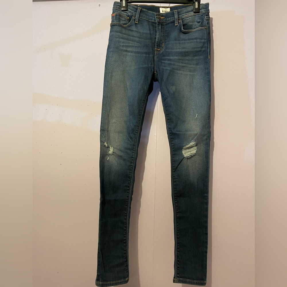 HUDSON RIPPED DENIM JEANS